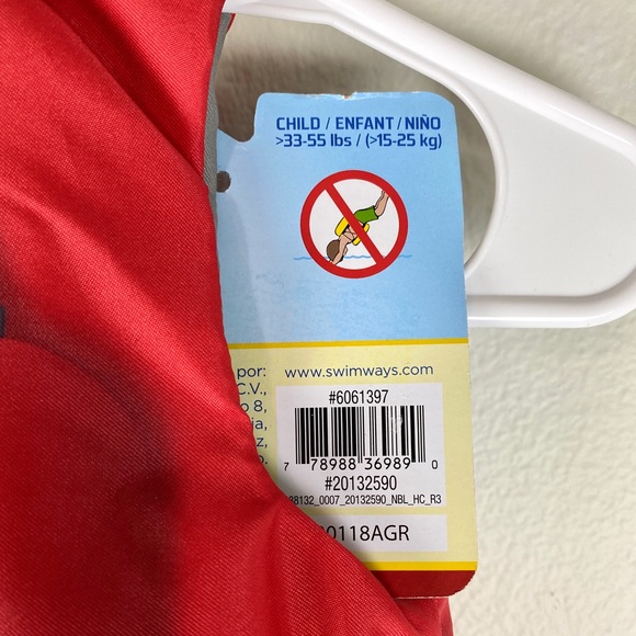 Paw Patrol, Marshall Swimways Kids Life Jacket Child 33-55 Ibs Red NWT - Picture 8 of 10